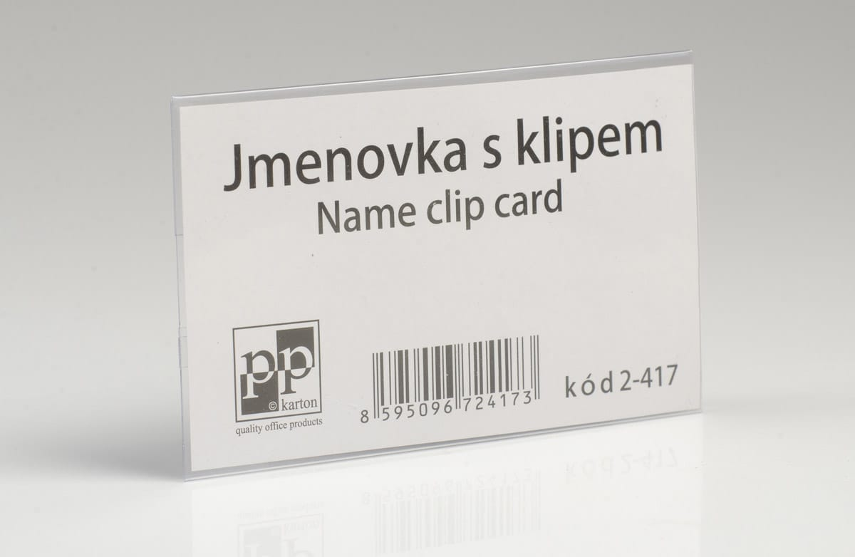 Jmenovka s klipem PP